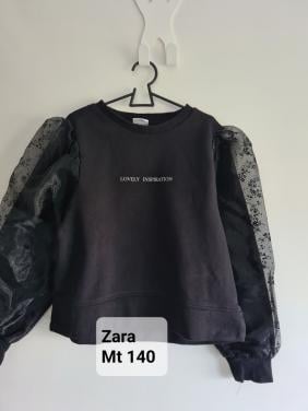 Zara trui met pofmouwen en organza stof - Maat 140