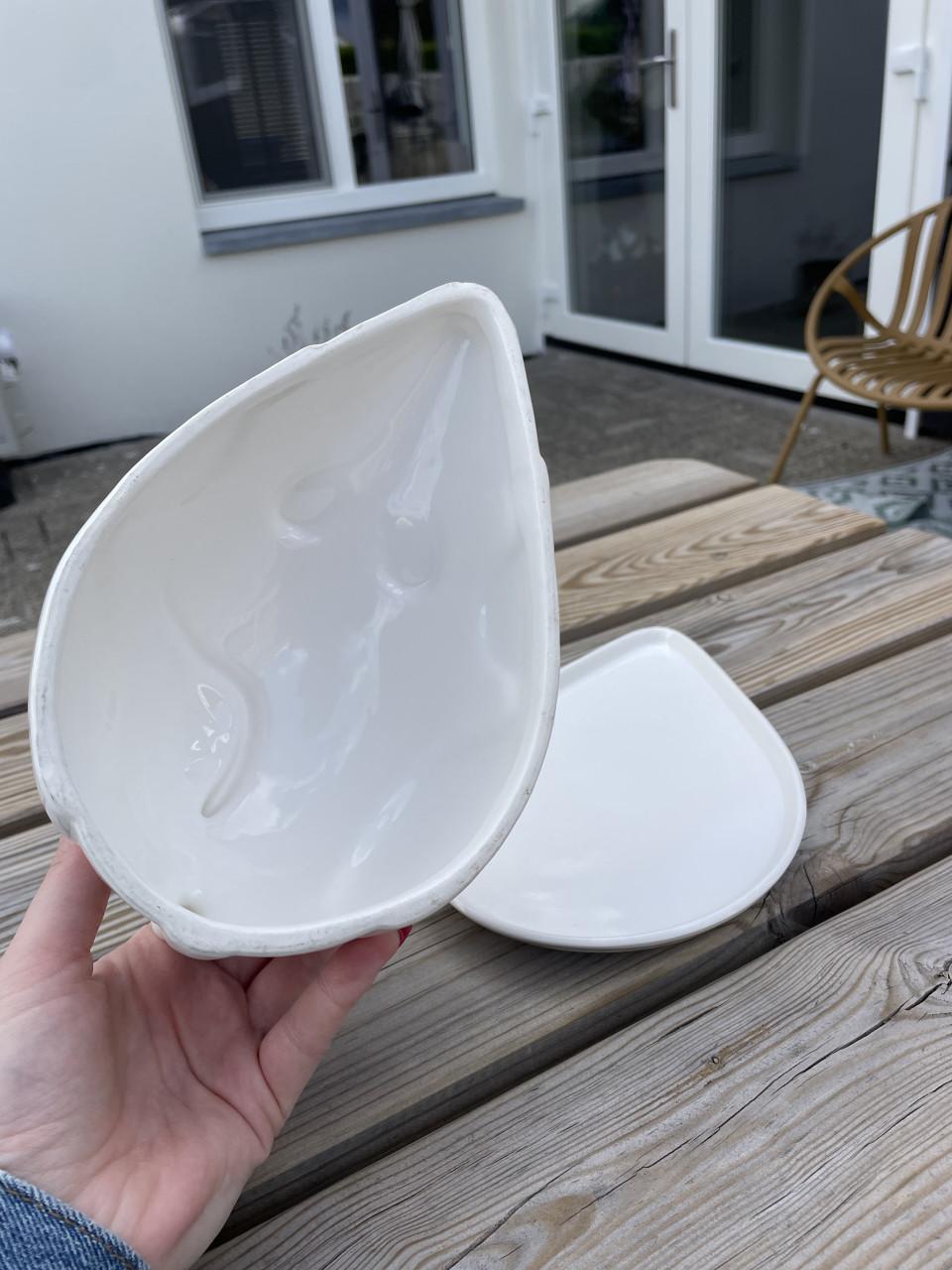 Vintage kaasstolp kaasschaal muis