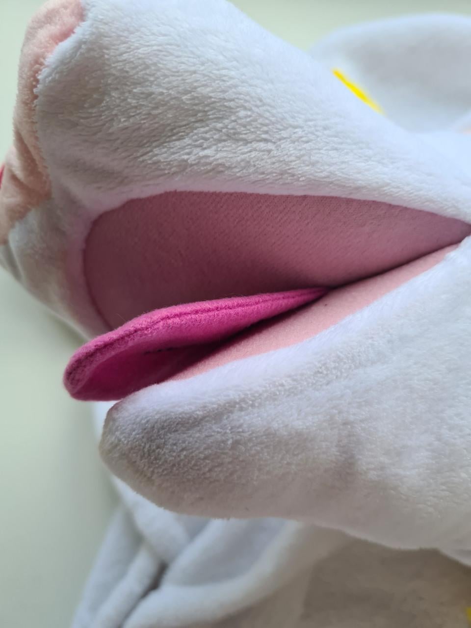 Witte zachte Eenhoorn pluche (hand)pop en deken.