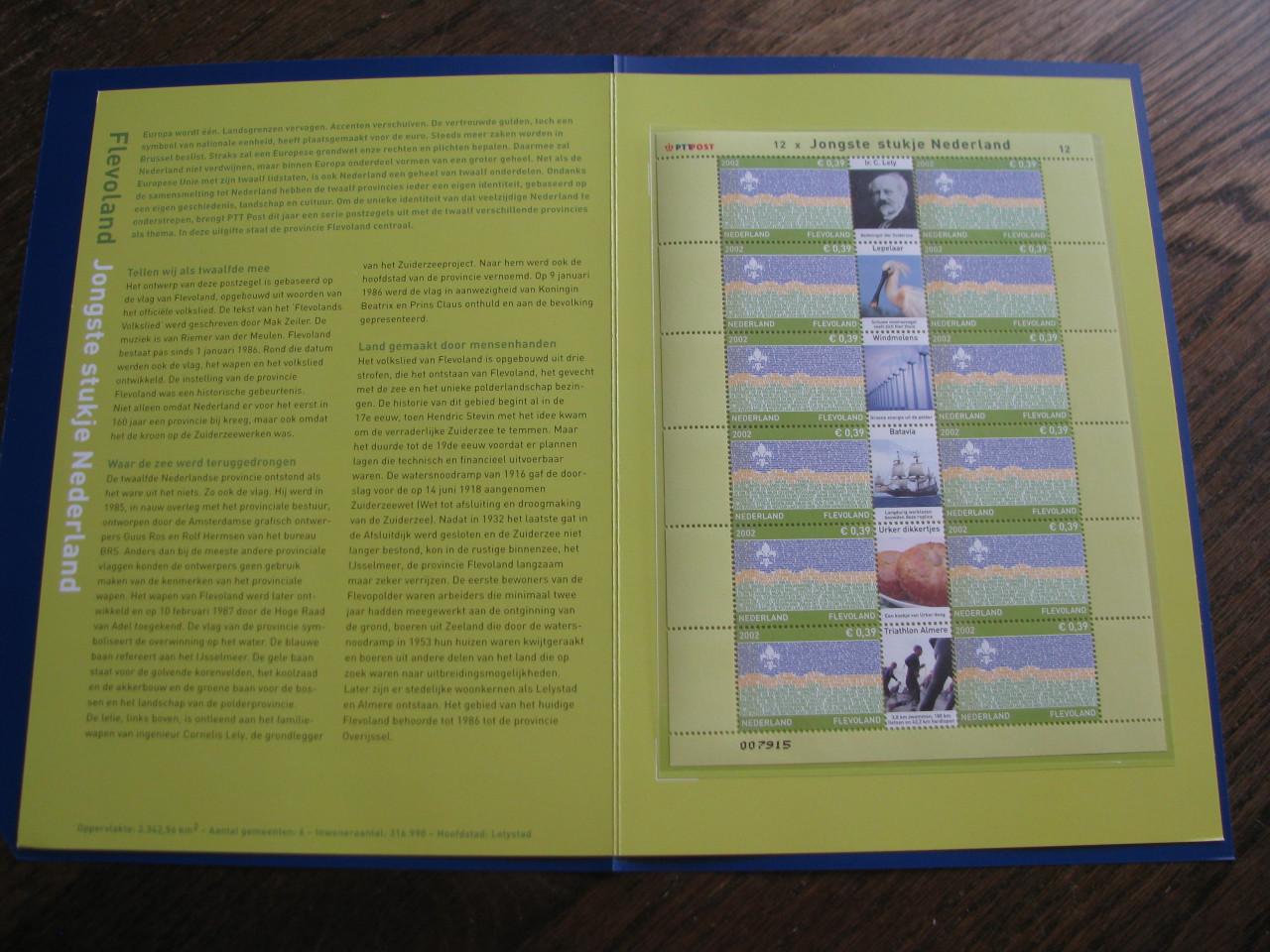 Mapje Postzegels van alle provincies.