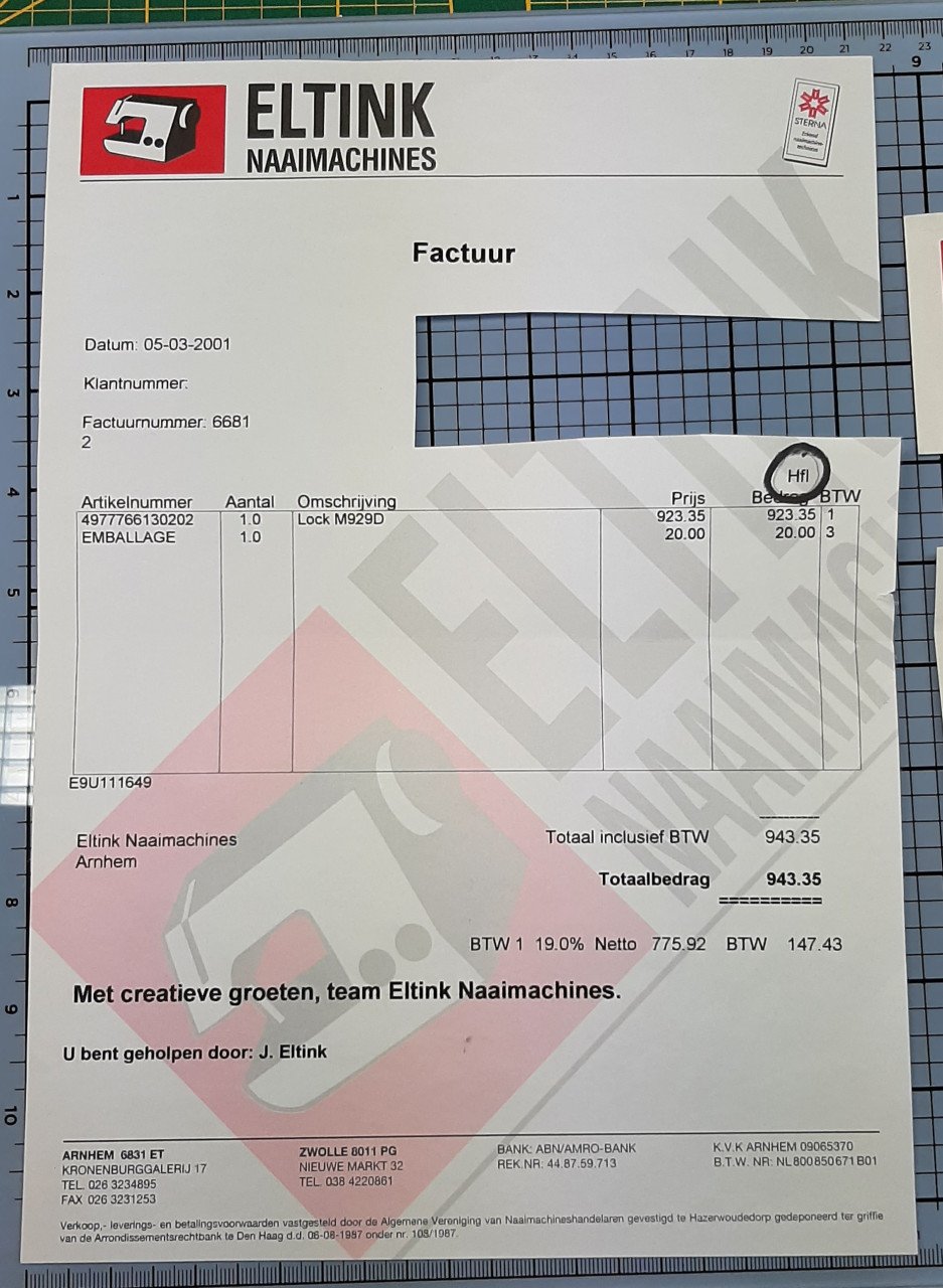 Brother Lock machine 929d