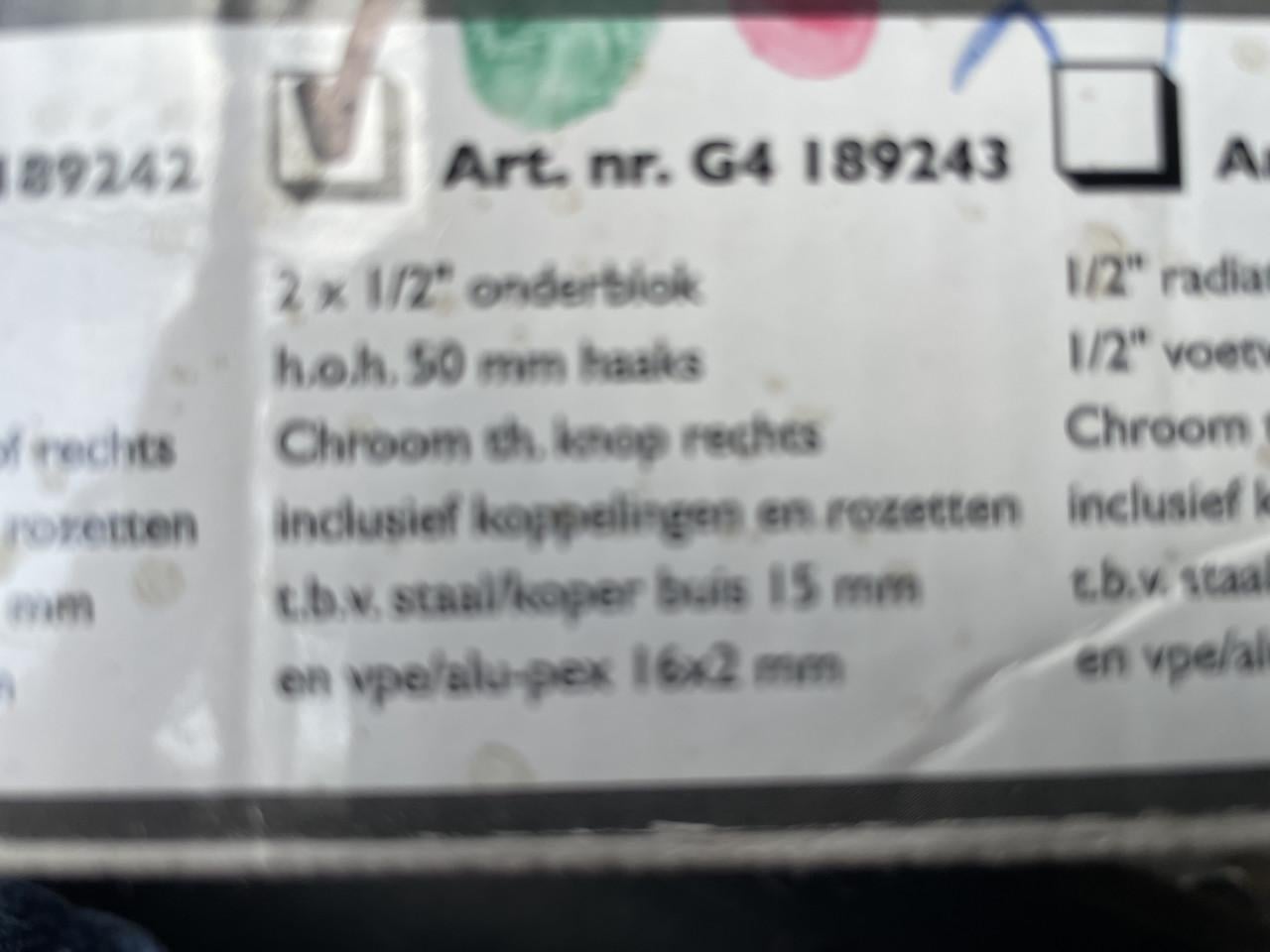 Thermostatische radiator aansluitblok haaks 2x