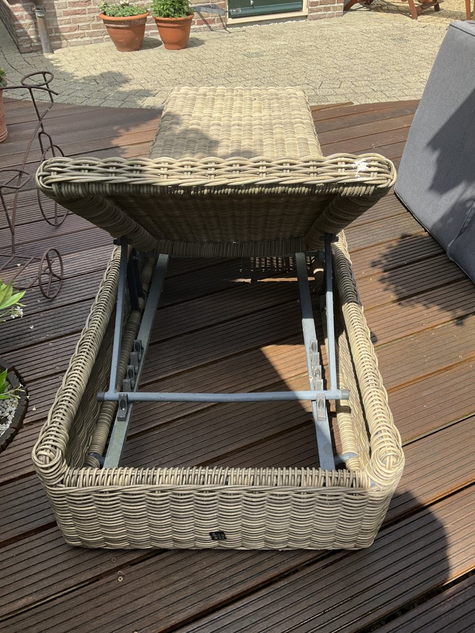Rotan ligbed met matras