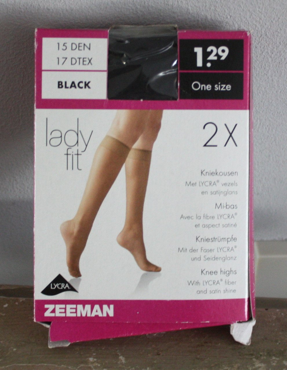 Nieuwe kniekousen mousse black 20den