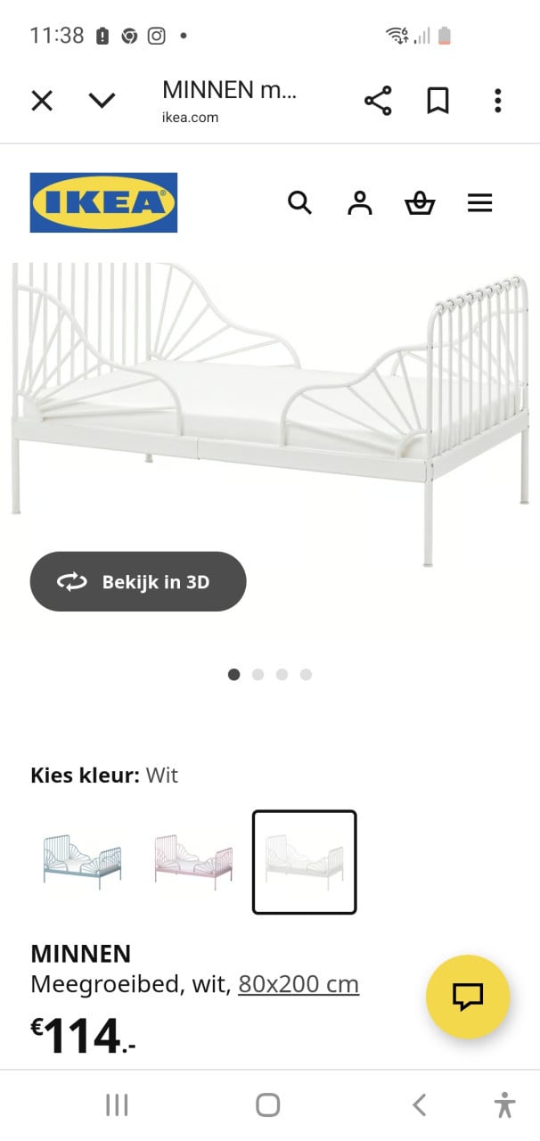 Ikea meegroei bed met matras