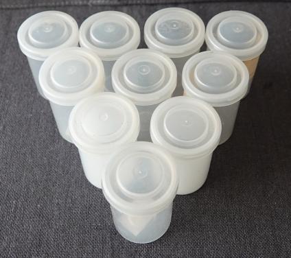 Originele fotorolletjes containers voor oa geocache, kralen etc