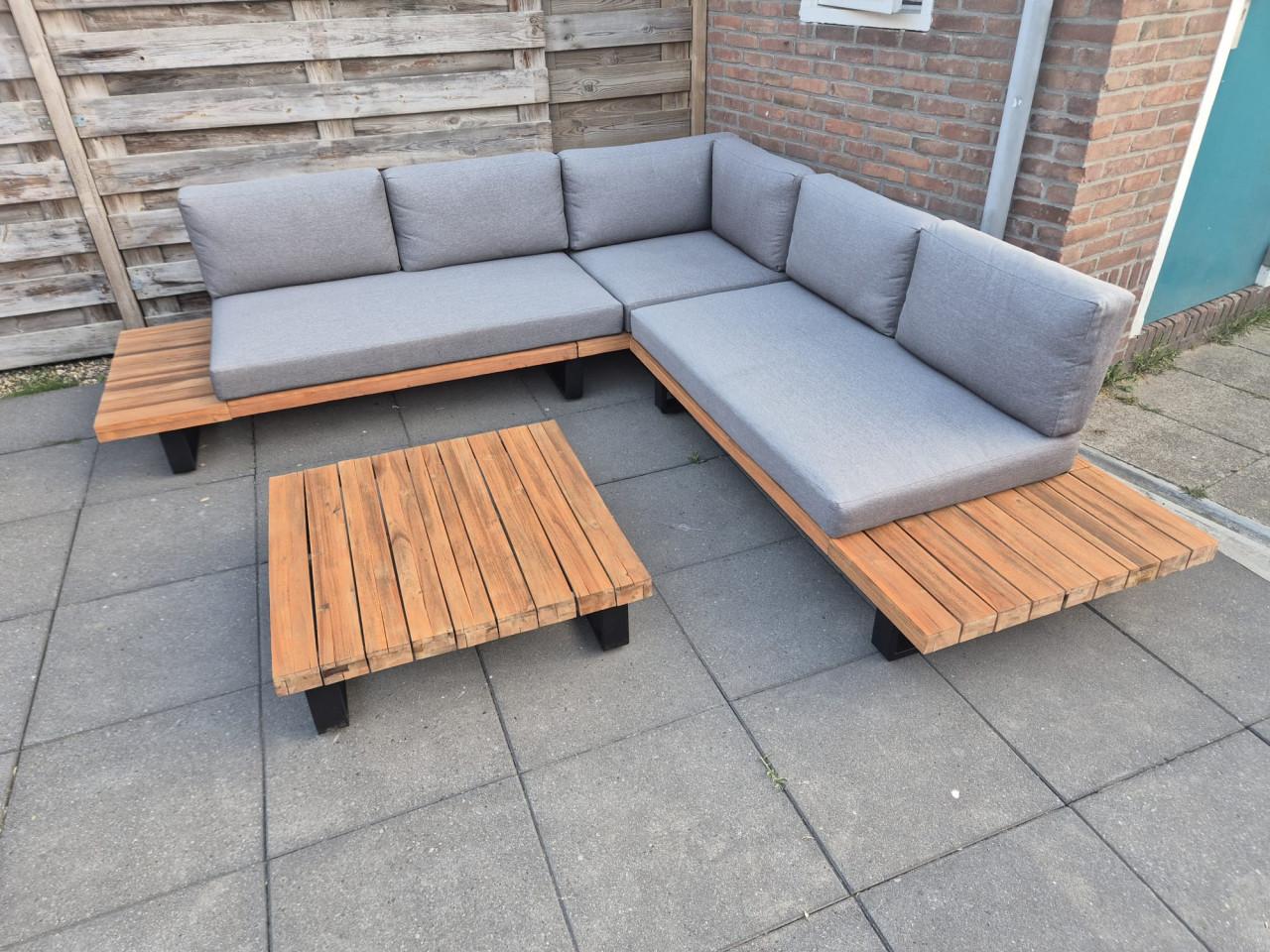 Aluminium Loungeset 255 x 255 cm (bezorging mogelijk)