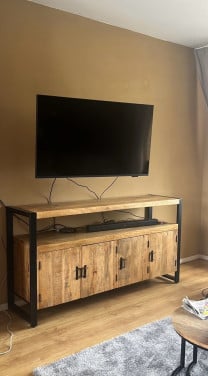 Prachtig mangohout dressoir industrieel