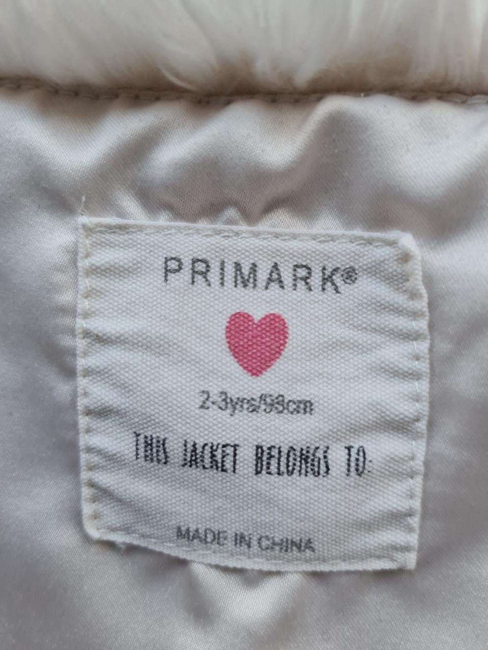 Primark ecru fake fur bont bodywarmer Mt 98