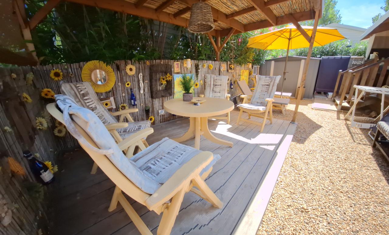 Mobilhome te huur Frejus zuid Frankrijk direct aan de Middellandse Zee