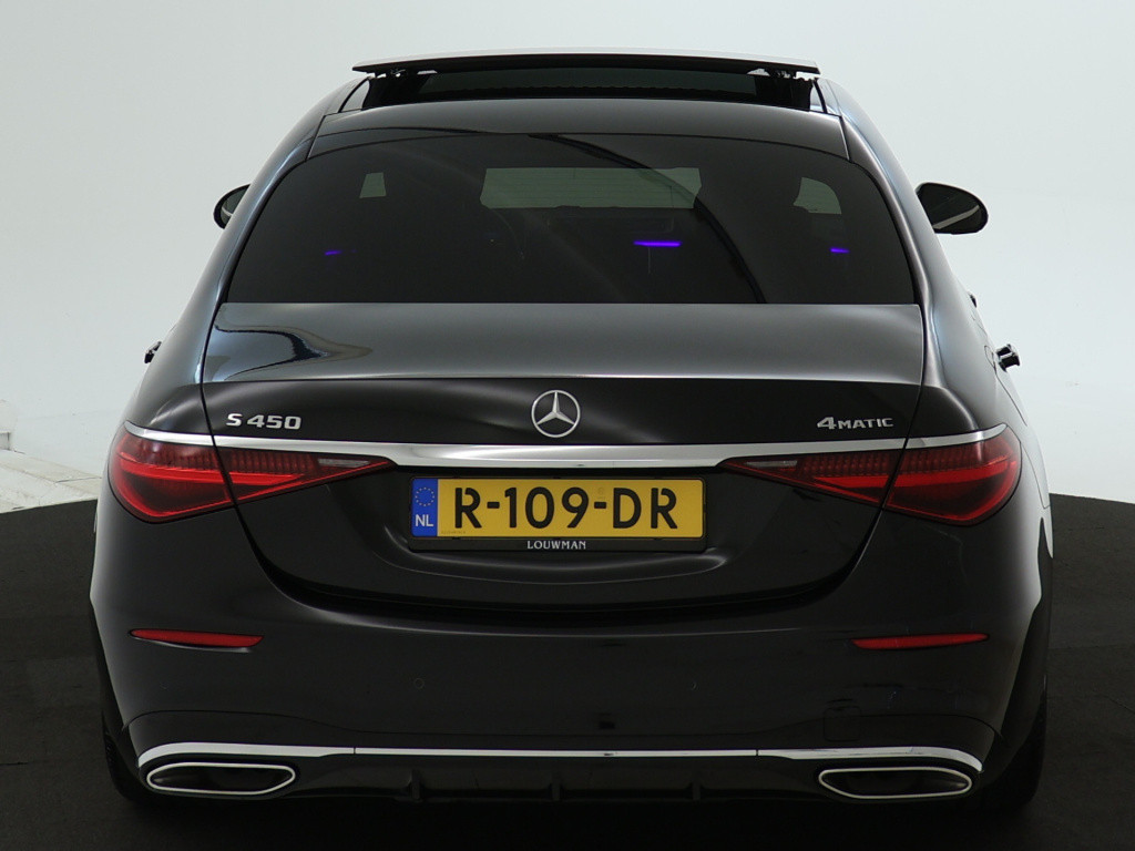 Mercedes-Benz S-klasse 450 4matic lang amg line | dodehoekdetector | panora