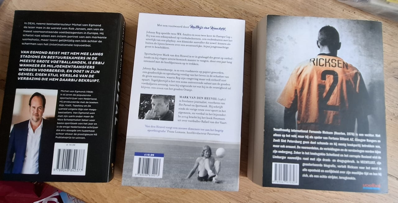 Drie boeken over Voetbal: Johnny Rep, Deal en Vechtlust