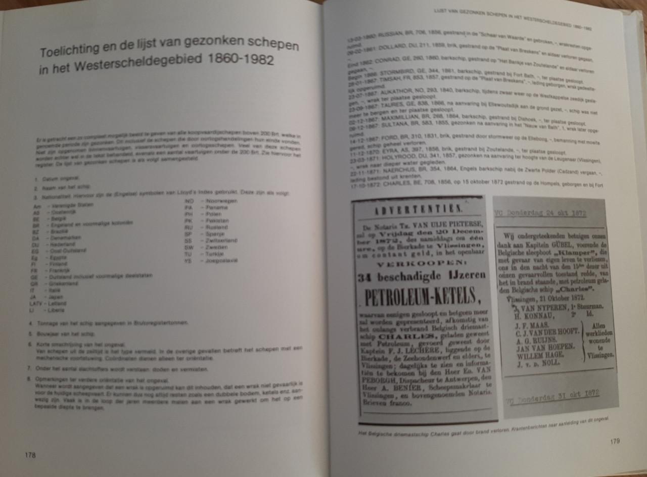 De Westerschelde bij storm en mist, Scheepsrampen van 1860-1982