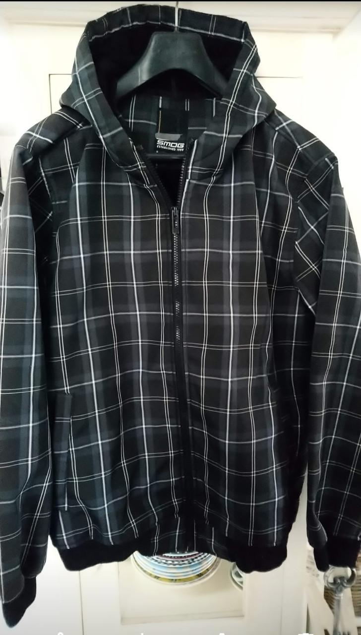 Smog winddicht jack capuchon  zwart/grijs mt xl