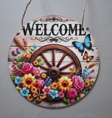 Welcome Houten Bord