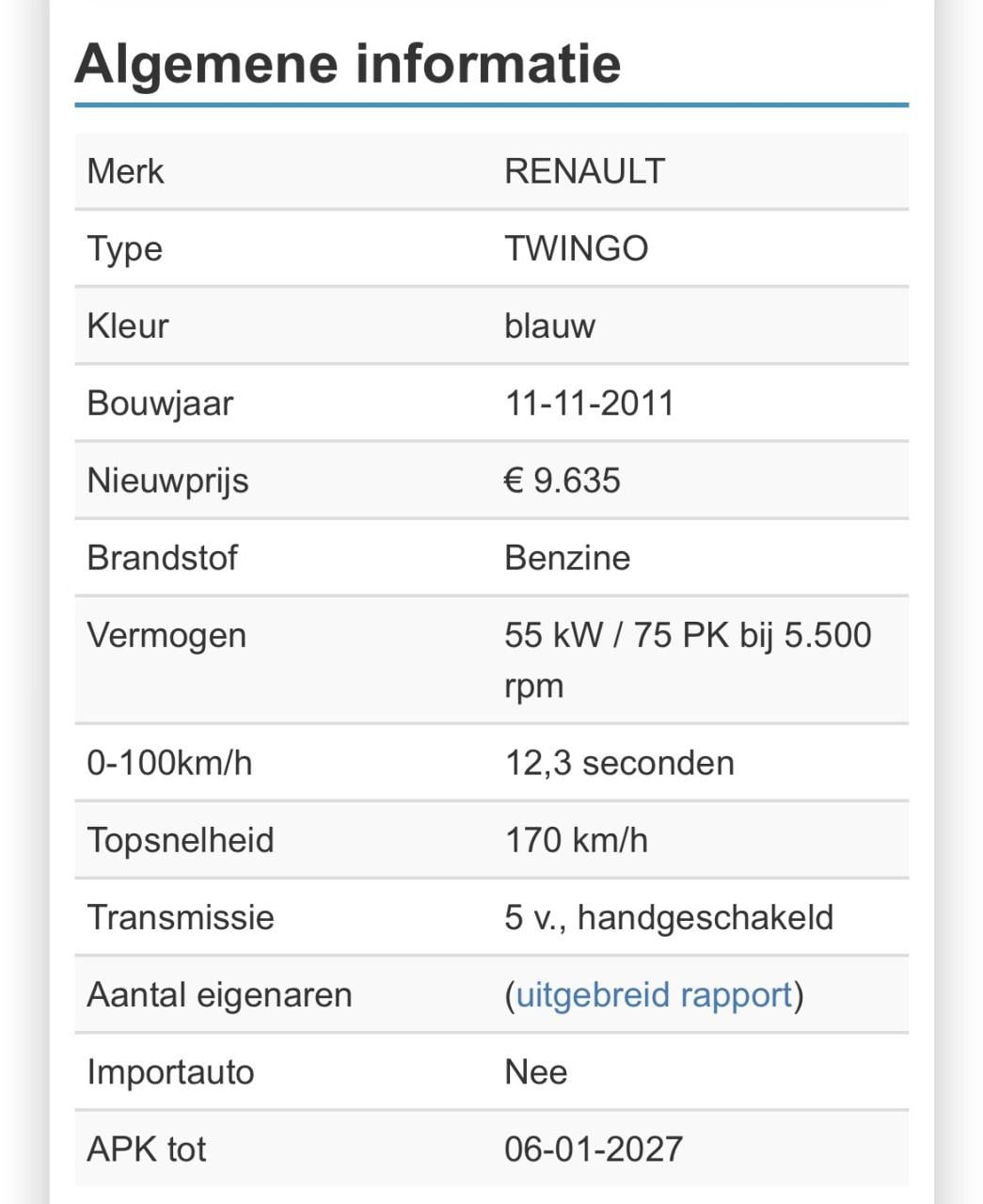 Te koop: Renault Twingo 1.2