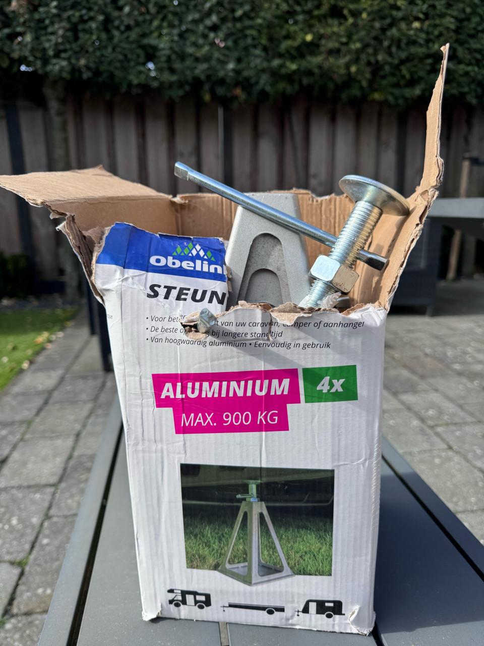 Aluminium steunset camper