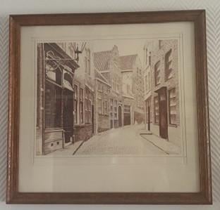 Pentekening Sint Jacobsstraat in Goes