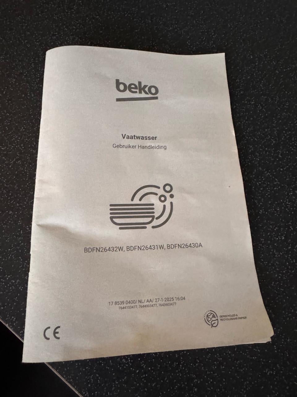 Beko vrijstaande vaatwasser BDFN26430A