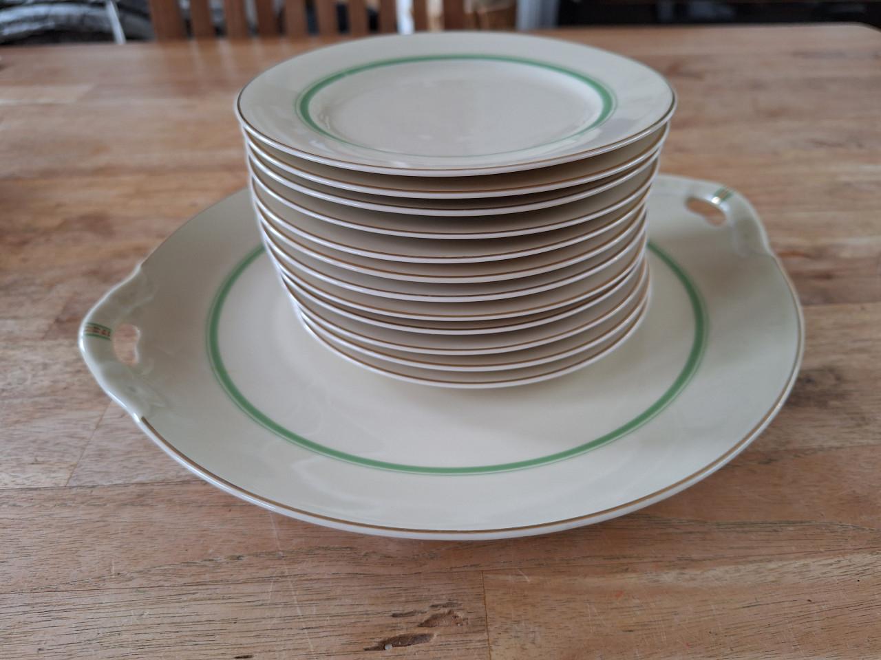 Gebaksborden vintage