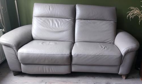 Luxe leren 2-zits relaxbank