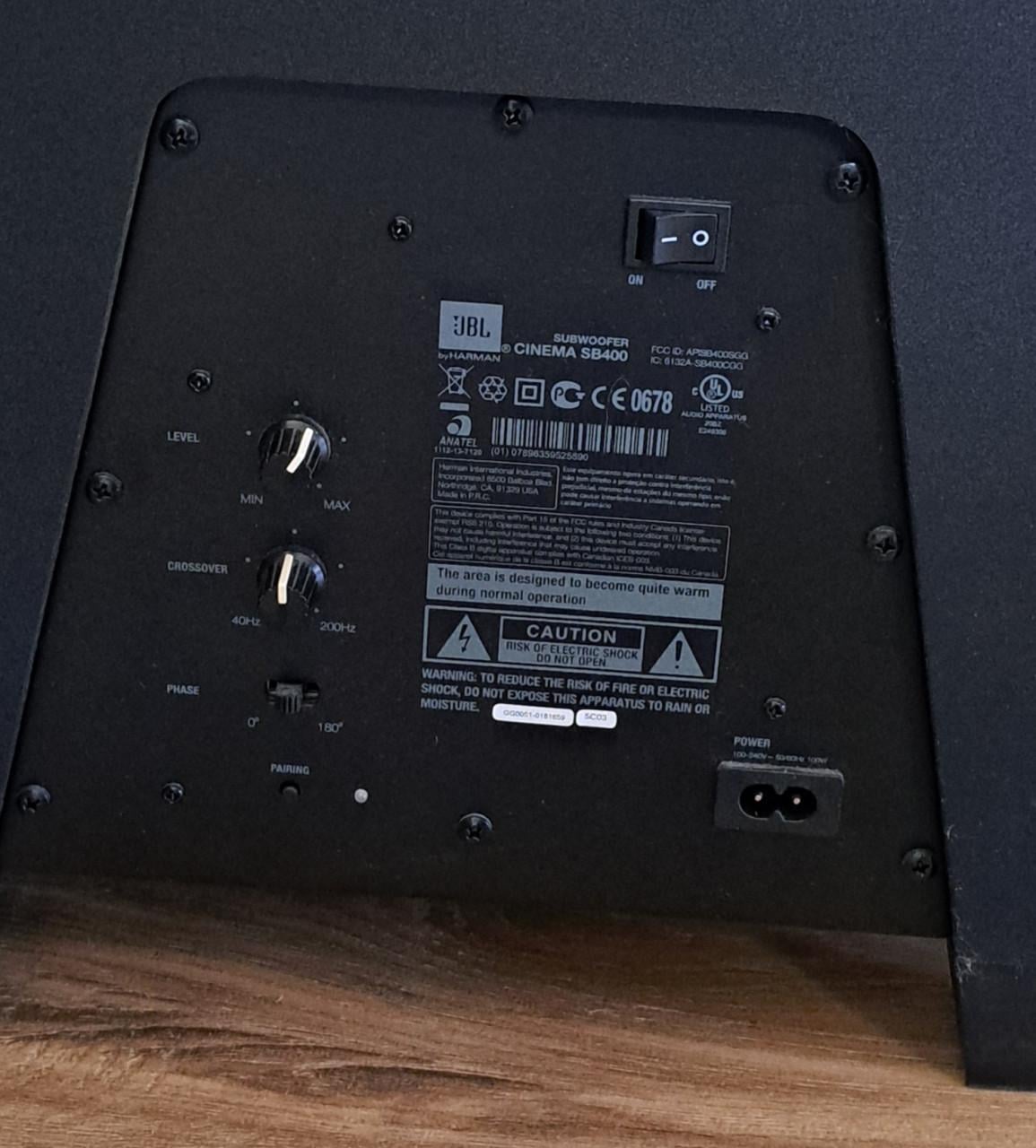 JBL SB400 Soundbar&Subwoofer