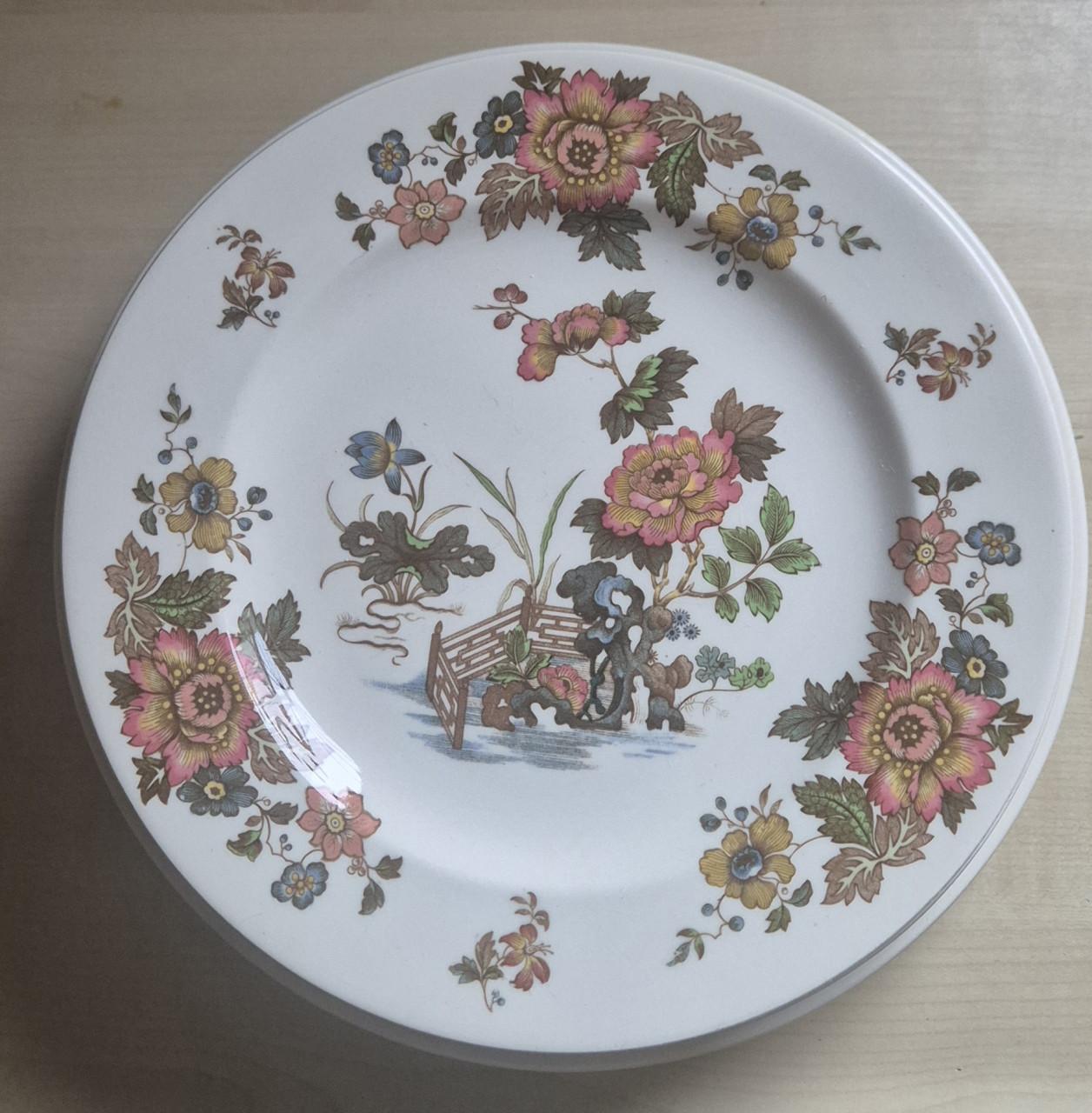 12 antieke Wedgewood eastern flowers borden