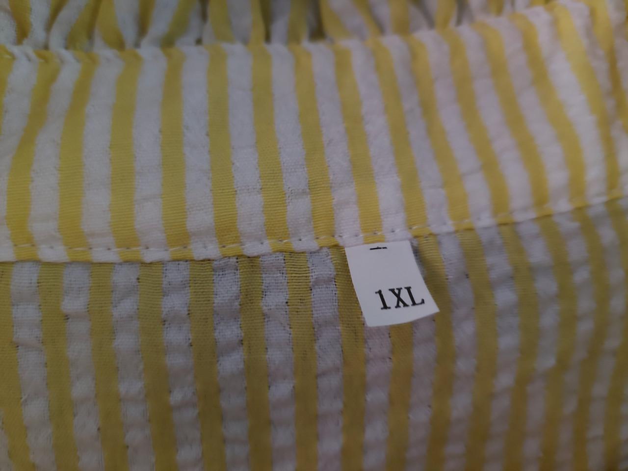 Nieuwe geel gestreepte damesblouse mt xl