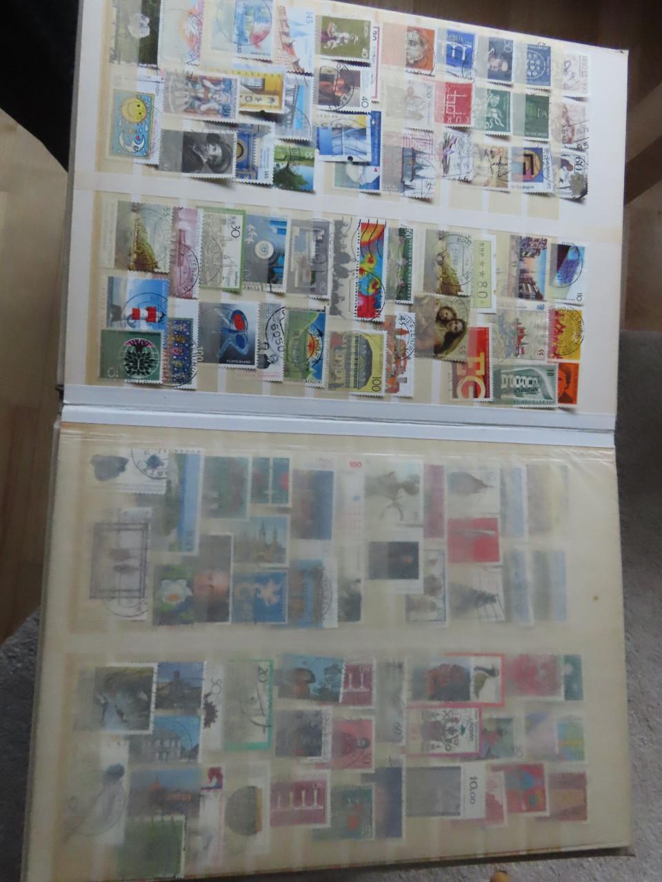 Stokboek vol postzegels Duitsland