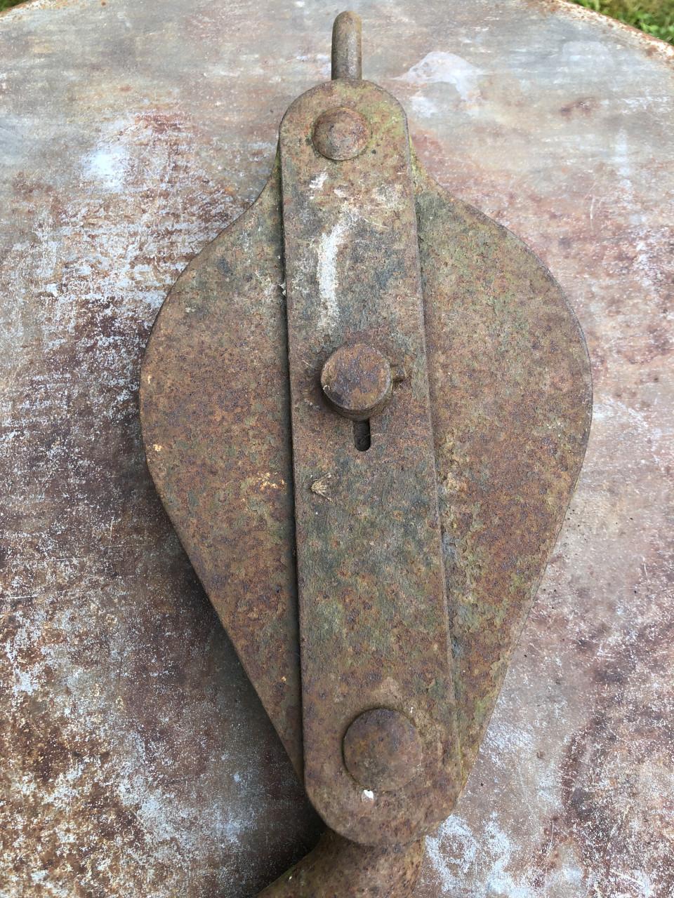 Katrollen vintage ijzer,groot model