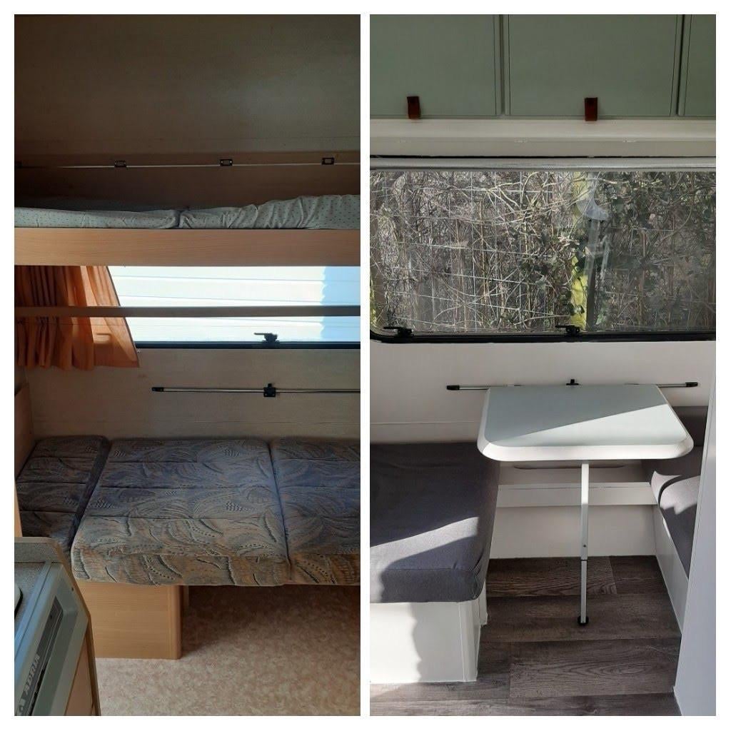 Opgeknapte adria caravan