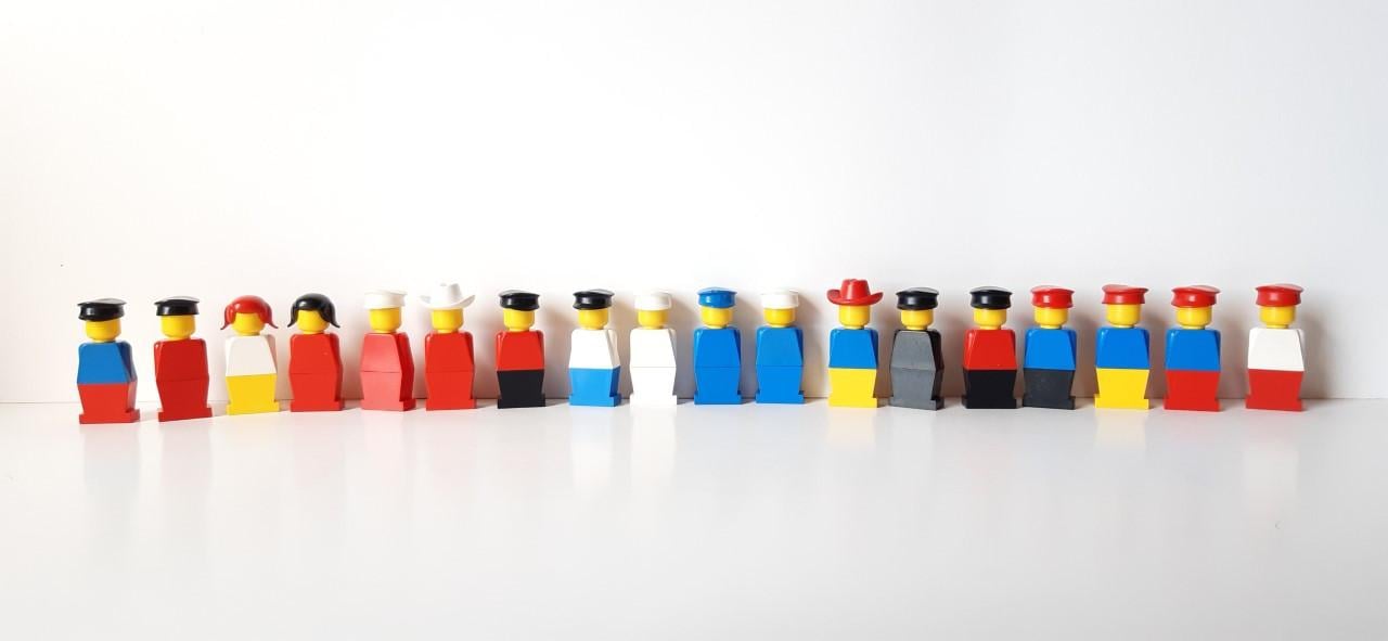 Lego minfiguren vintage, veel verschillende combinaties mogelijk
