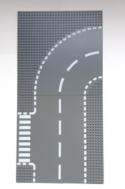 De orginele Lego wegplaten! 1 set bestaande uit 1 bocht + 1 T-weg