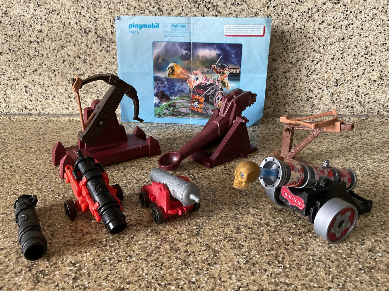 Verschillende kanonnen en ander wapentuig Playmobil.