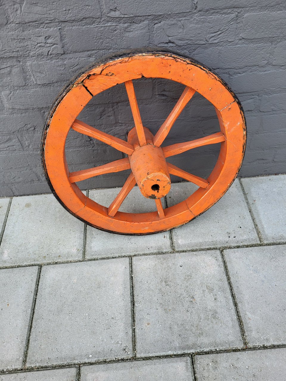 Antiek houten wiel