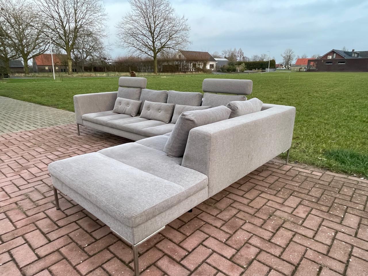 GRATIS LEVERING HEEL NL Montel Grijs Stoffen Hoekbank