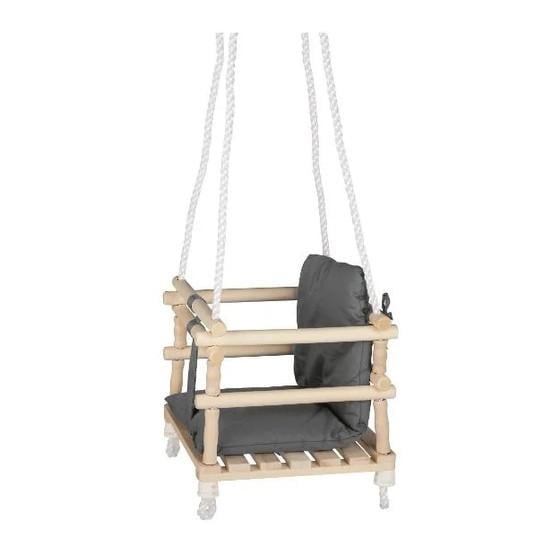 Mooie houten baby- en peuterschommel