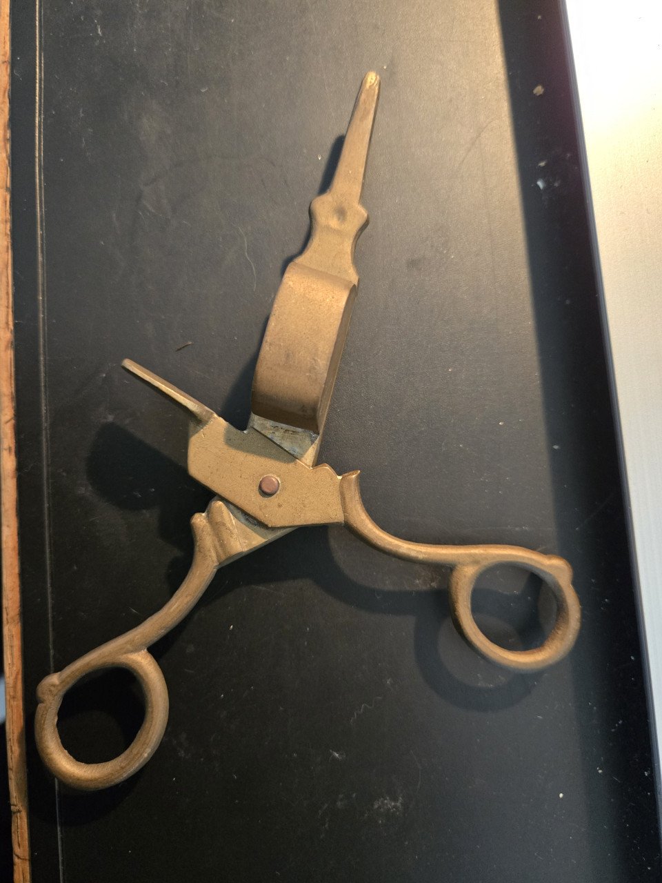 Vintage messing schaar voor het doven van kaarsen 16cm