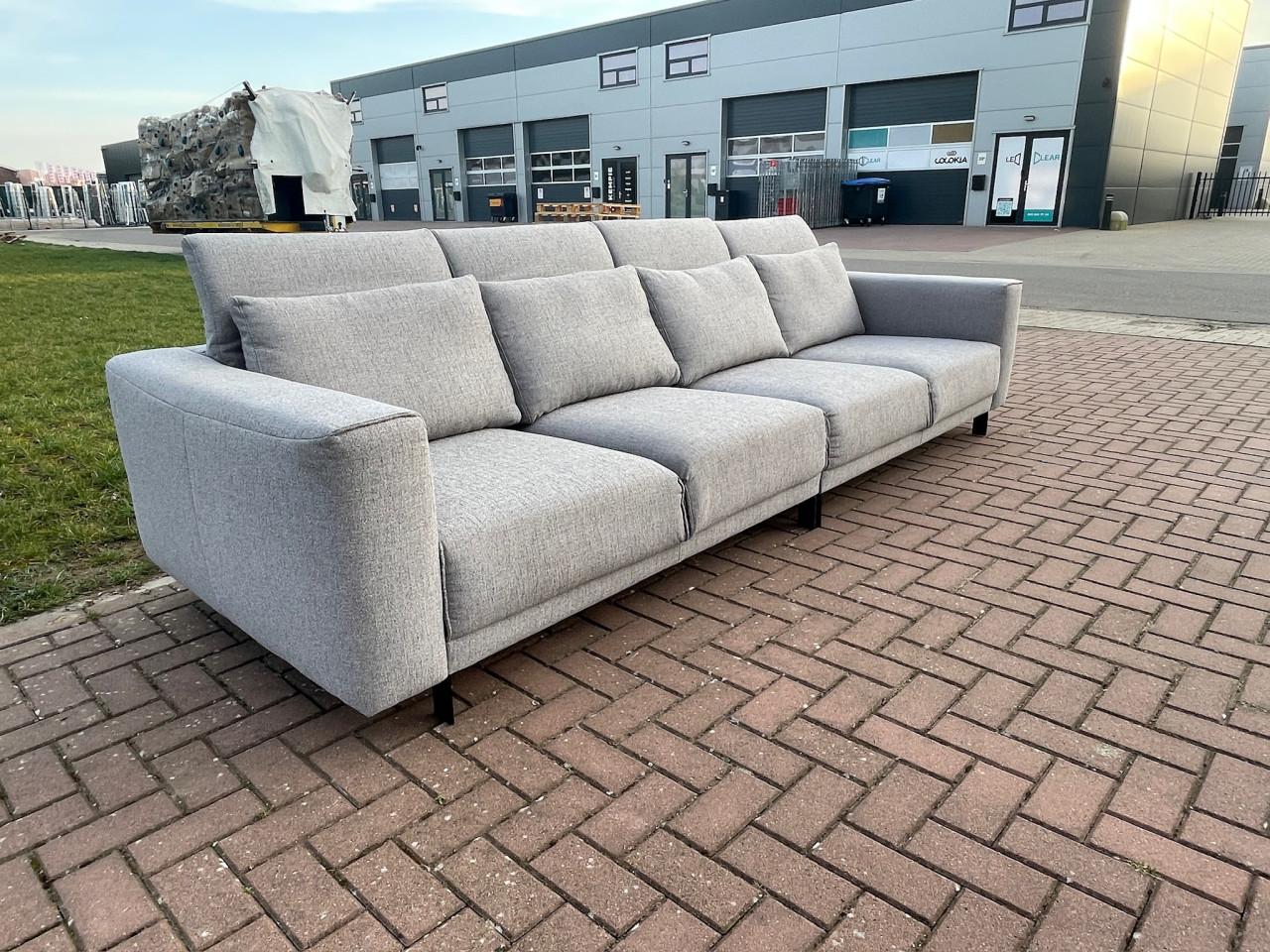 GRATIS LEVERING HEEL NL Montel Grijs 4-zits Stoffen Bankstel