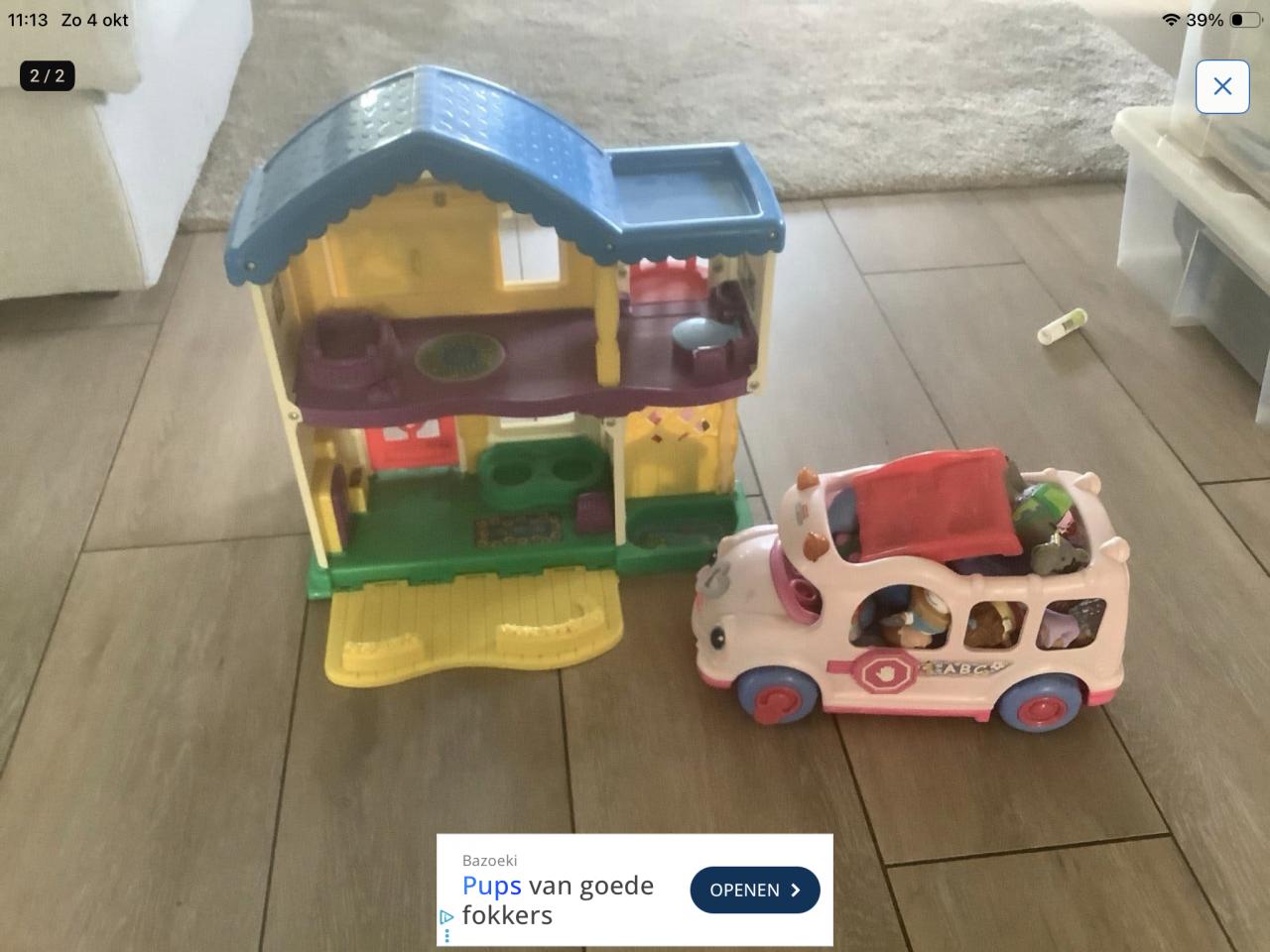 Fisher Price Little People Speelhuis en Schoolbus