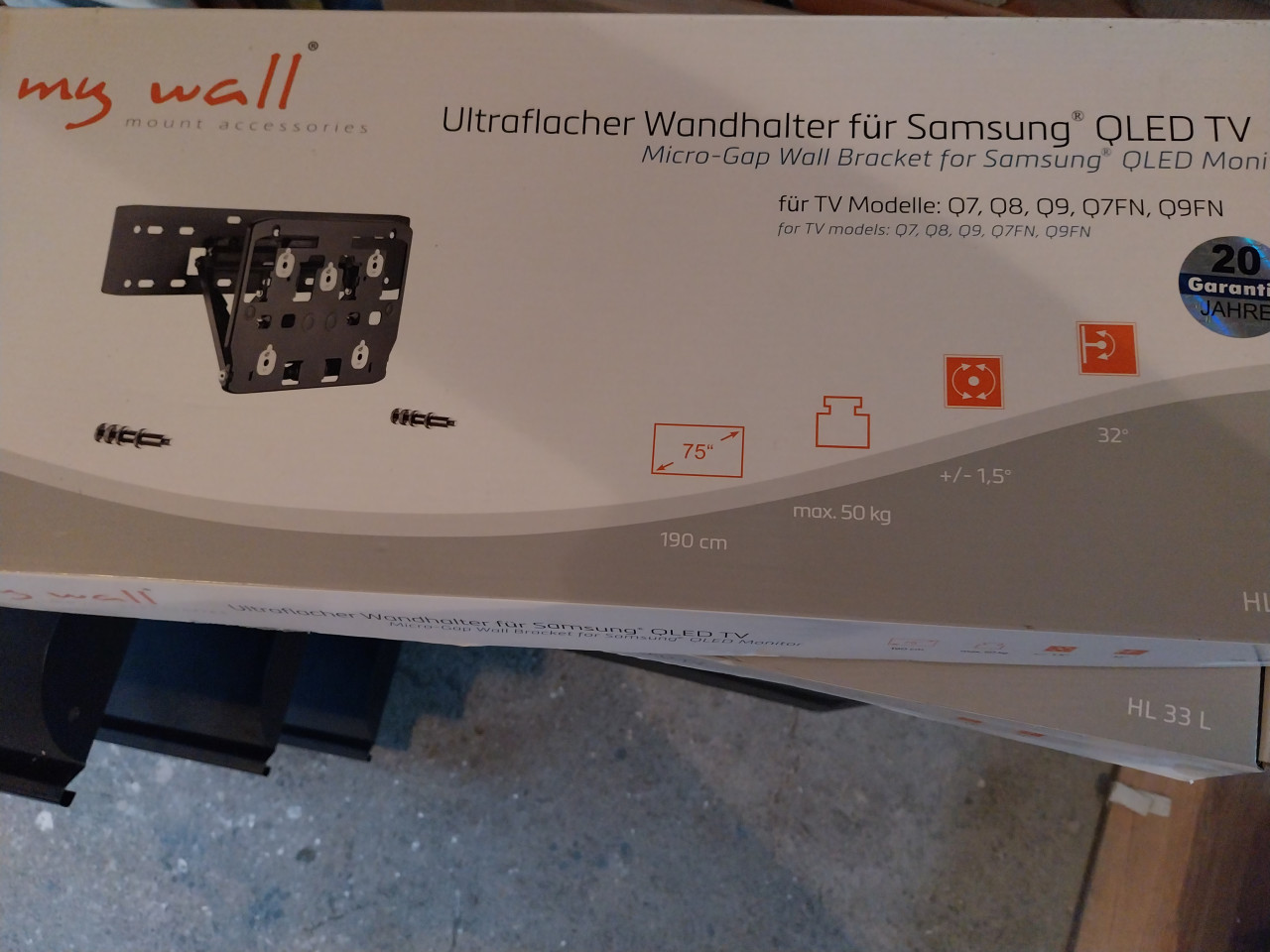 Wandhouder voor Samsung QLED televisie (2 stuks beschikbaar)