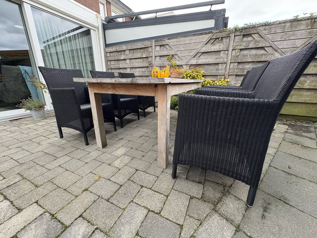 Tuintafel met 6 stoelen