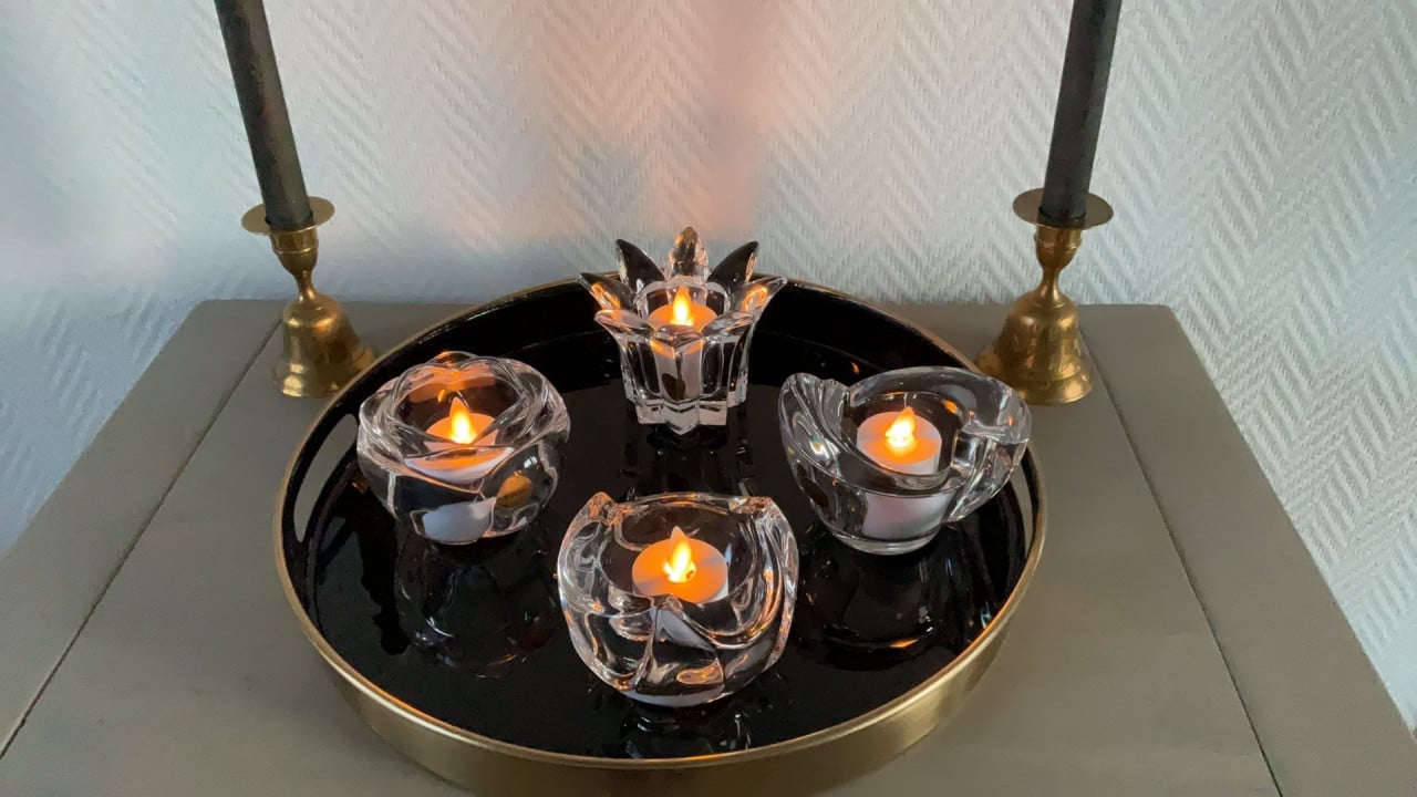 Kristallen sfeerlichtjes 8 stuks