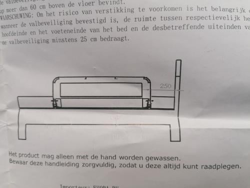 Anti uit bed val rekje