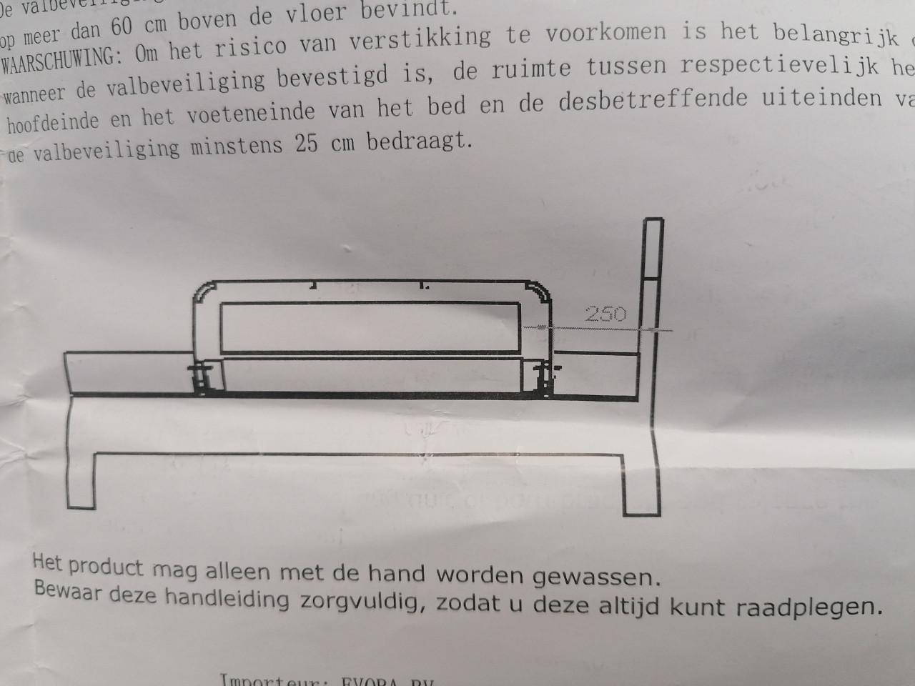 Anti uit bed val rekje