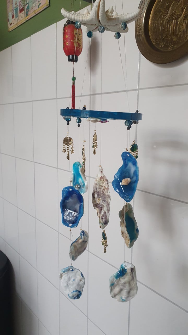 Hang mobieltjes gemaakt van epoxy