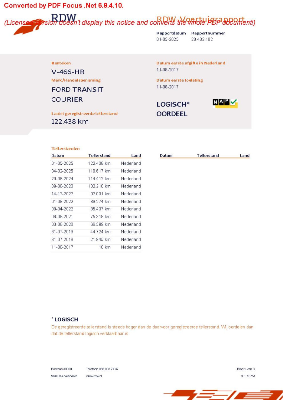 Ford Transit Courier gb trend 1.5 tdci duratorq 75pk s&s euro6 airco | trek