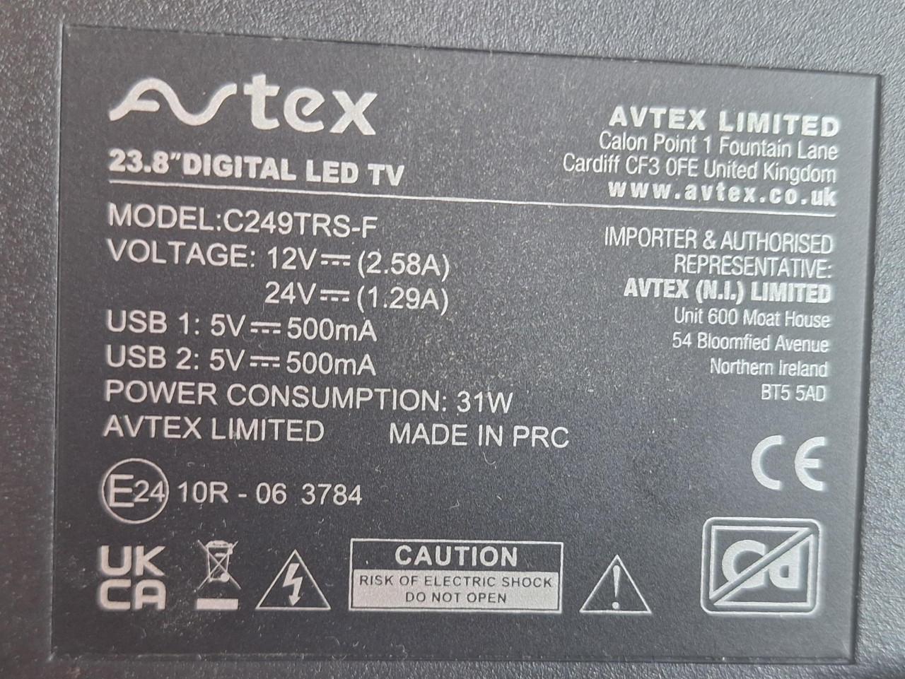 TV-monitor, smart-TV op 12 Volt