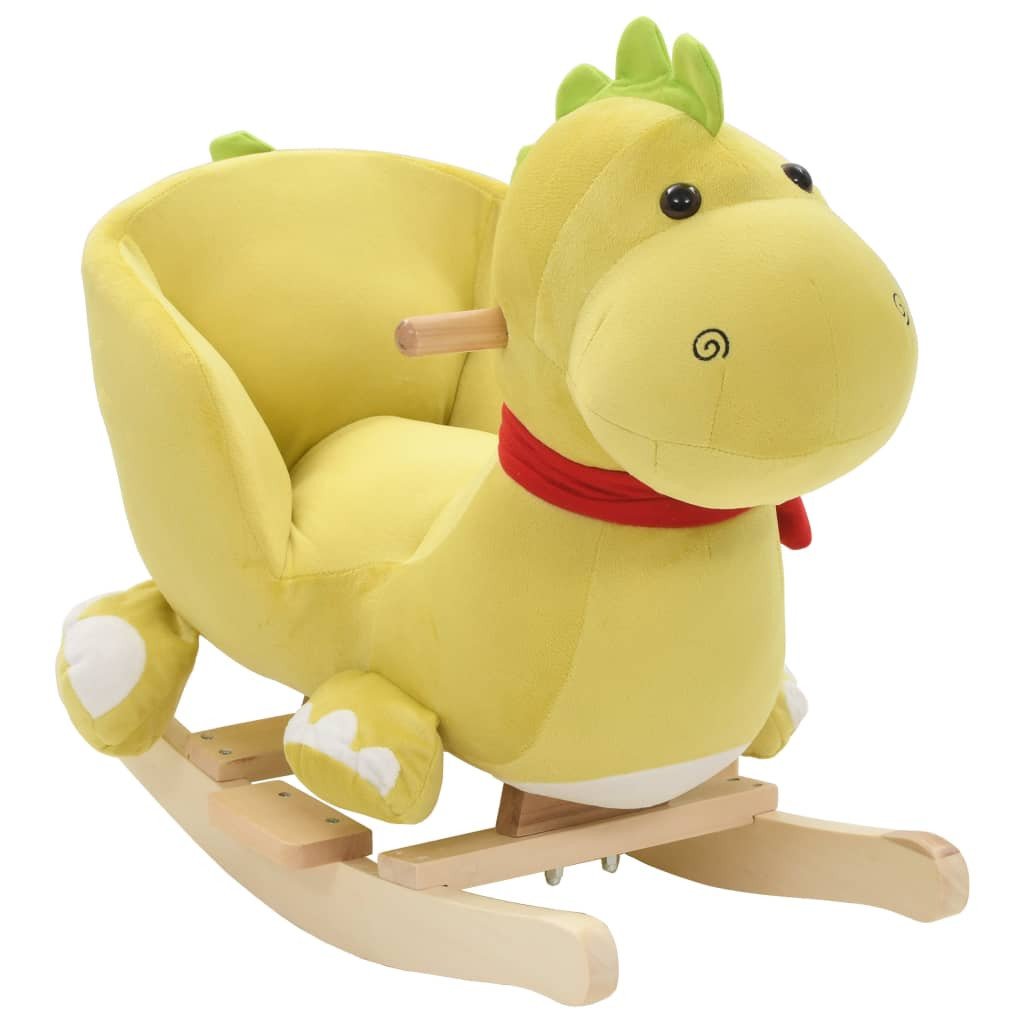 Hobbeldier draak met rugleuning 60x32x53 cm pluche limegroen casaxl