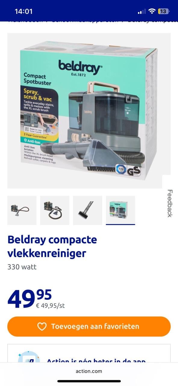 Beldray spotbuster vlekkenreiniger